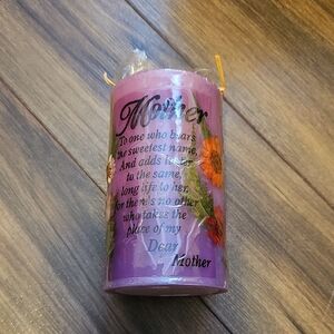 Pink Floral Mother Candle